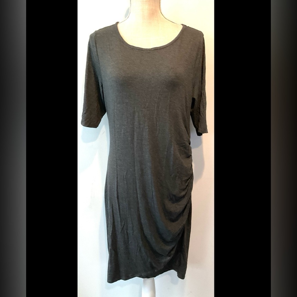 Maurices NWT Soft Gray Rusched Short Sleeve Dress - NWT